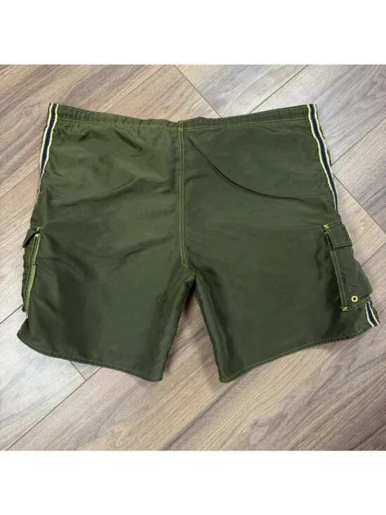 Vintage Quiksilver Swim Trunks Mens XL Green 90s Y2K Board Shorts Surf - Picture 2 of 13